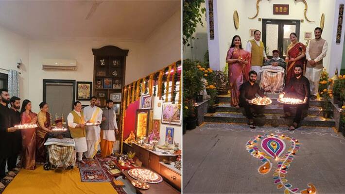 BJP National President JP Nadda celebrated Diwali in Bilaspur BJP National President JP Nadda celebrated Diwali in Bilaspur