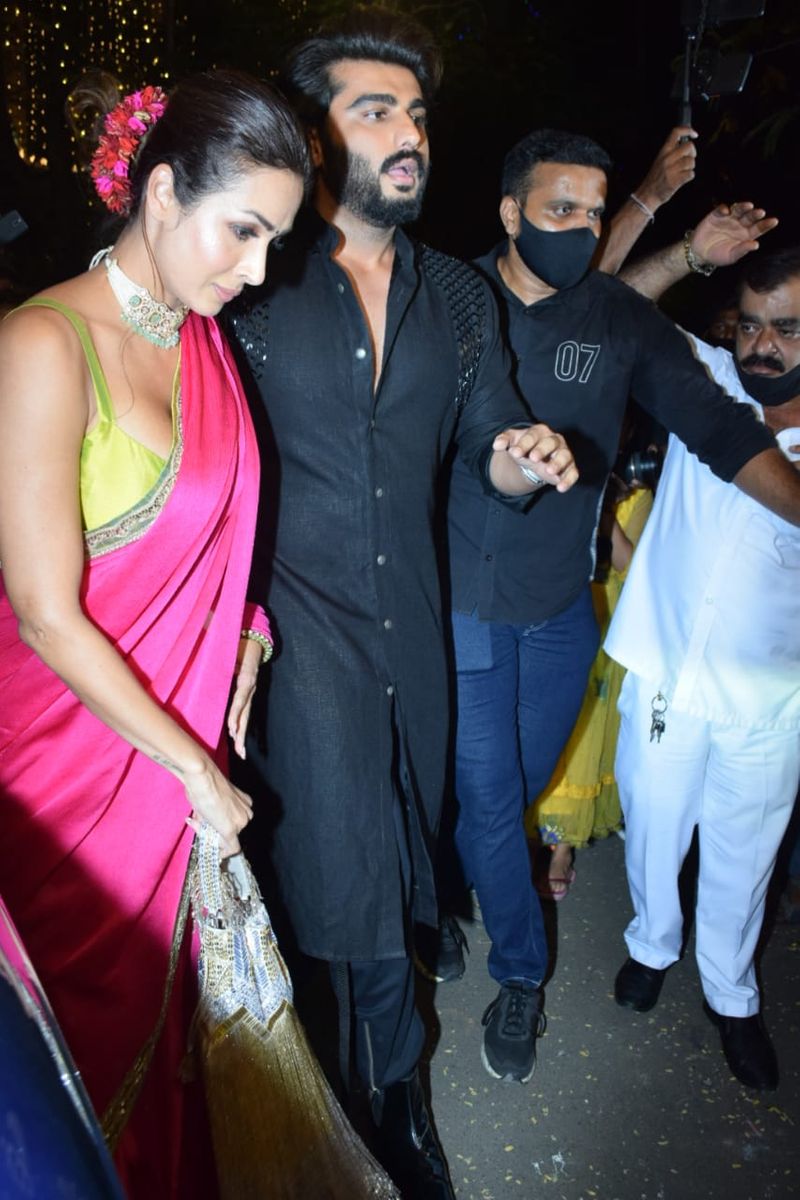 Diwali 2021 - malaika arora celebrates diwali with Arjun kapoor at anil kapoors house party BRD
