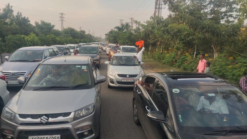 BJP MLA Eatala Rajender Receives Grand Welcome at Hyderabad