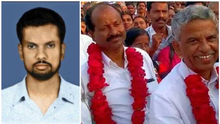 Karayi Rajan and Karayi Chandrasekharan reach Thalassery after eight years on bail in Fazal murder case Karayi Rajan and Karayi Chandrasekharan reach Thalassery after eight years on bail in Fazal murder case
