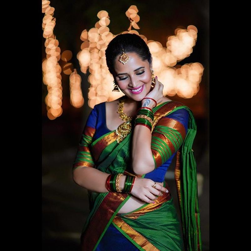 Anasuya Diwali special photoshoot for Master chef