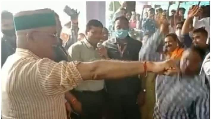 WATCH Chhattisgarh Chief Minister Bhupesh Baghel gets whipped in public-dnm WATCH Chhattisgarh Chief Minister Bhupesh Baghel gets whipped in public-dnm