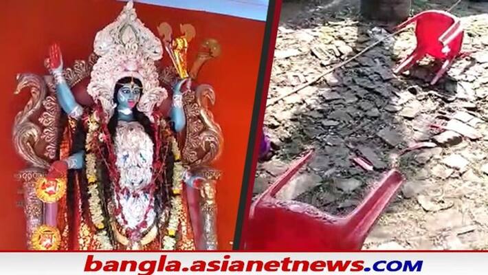 violence in Kali Pujo mandap in North 24 Parganas bpsb violence in Kali Pujo mandap in North 24 Parganas bpsb
