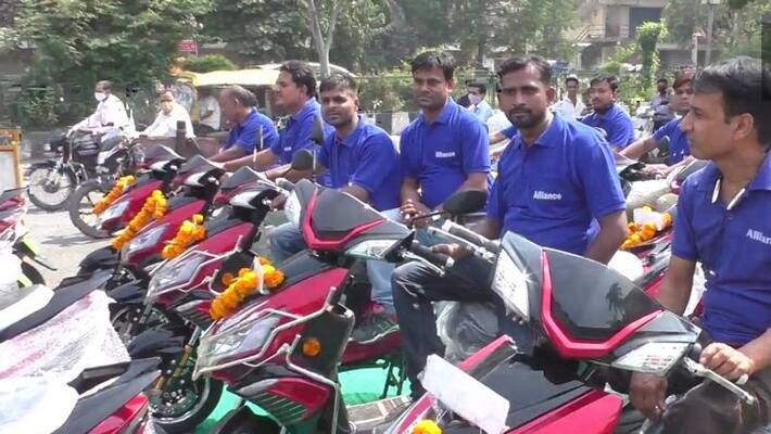 Diwali Gift Surat bases company gifts Okinawa electric scooter to 35 of its employees ckm Diwali Gift Surat bases company gifts Okinawa electric scooter to 35 of its employees ckm
