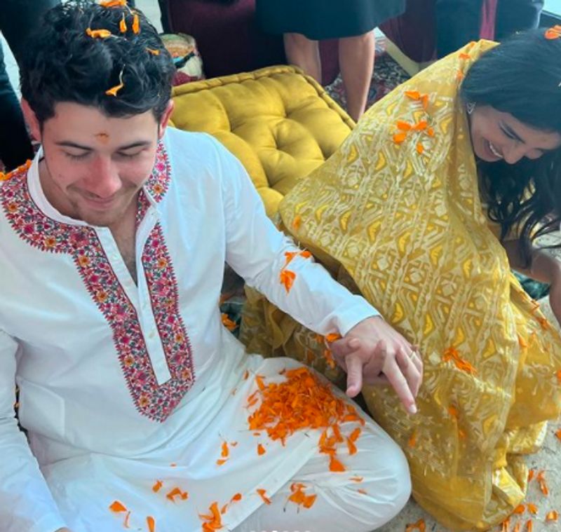 Priyanka Chopra and Nick Jonas perform Mahalaxmi puja on Diwali at home