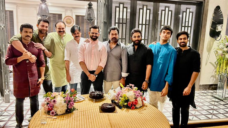 Kalyaan Dhev is missing in mega photos