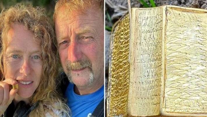 Medieval Gold Bible found by A metal detectorist Medieval Gold Bible found by A metal detectorist