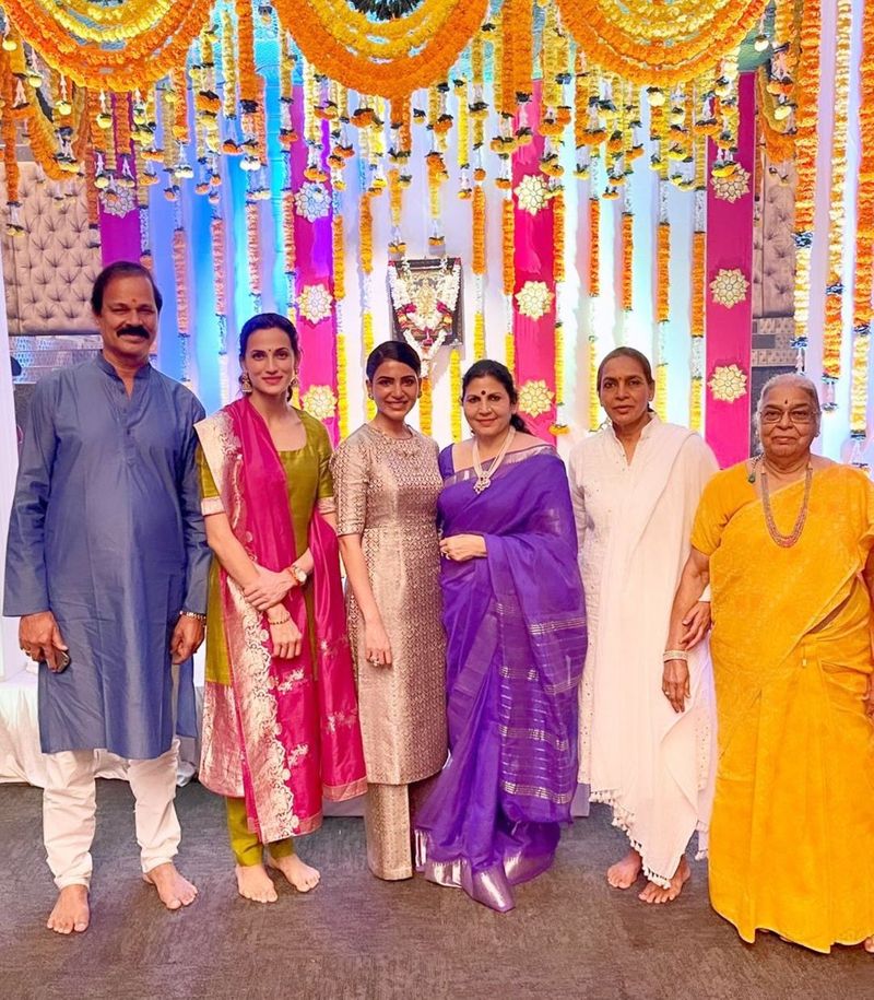 Samantha celebrate this diwali with friends family and her pets viral photos