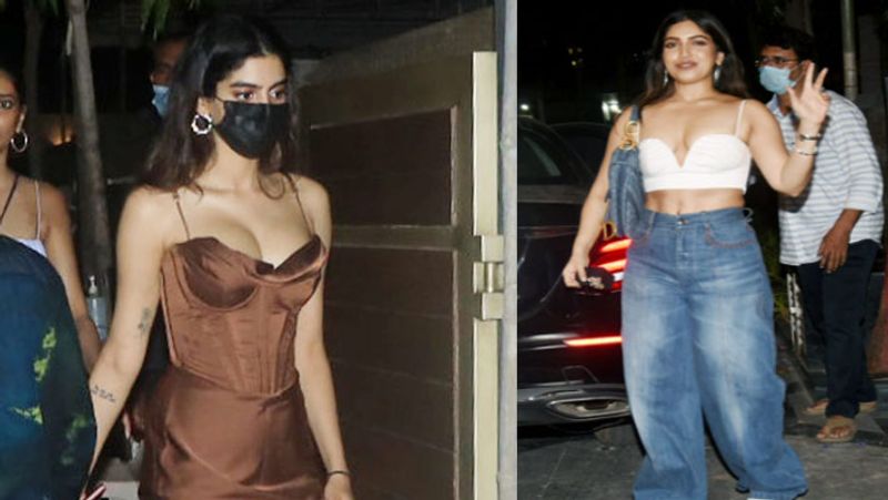 Khushi Kapoors birthday party Bhumi Pendnekar arrived in sexy look dpl
