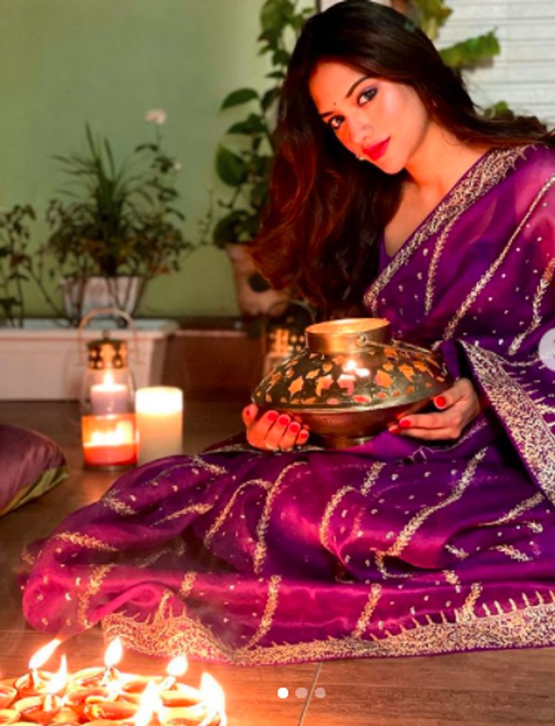 Nusrat Jahan shows first glimpse of baby Yishaan in Diwali celebrations pics with Yash Dasgupta dpl