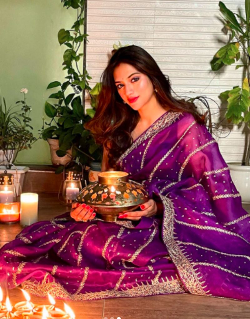 Nusrat Jahan shows first glimpse of baby Yishaan in Diwali celebrations pics with Yash Dasgupta dpl