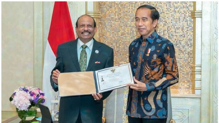 Indonesian president awards MA Yusuff Ali with one of the top honours of the country Indonesian president awards MA Yusuff Ali with one of the top honours of the country