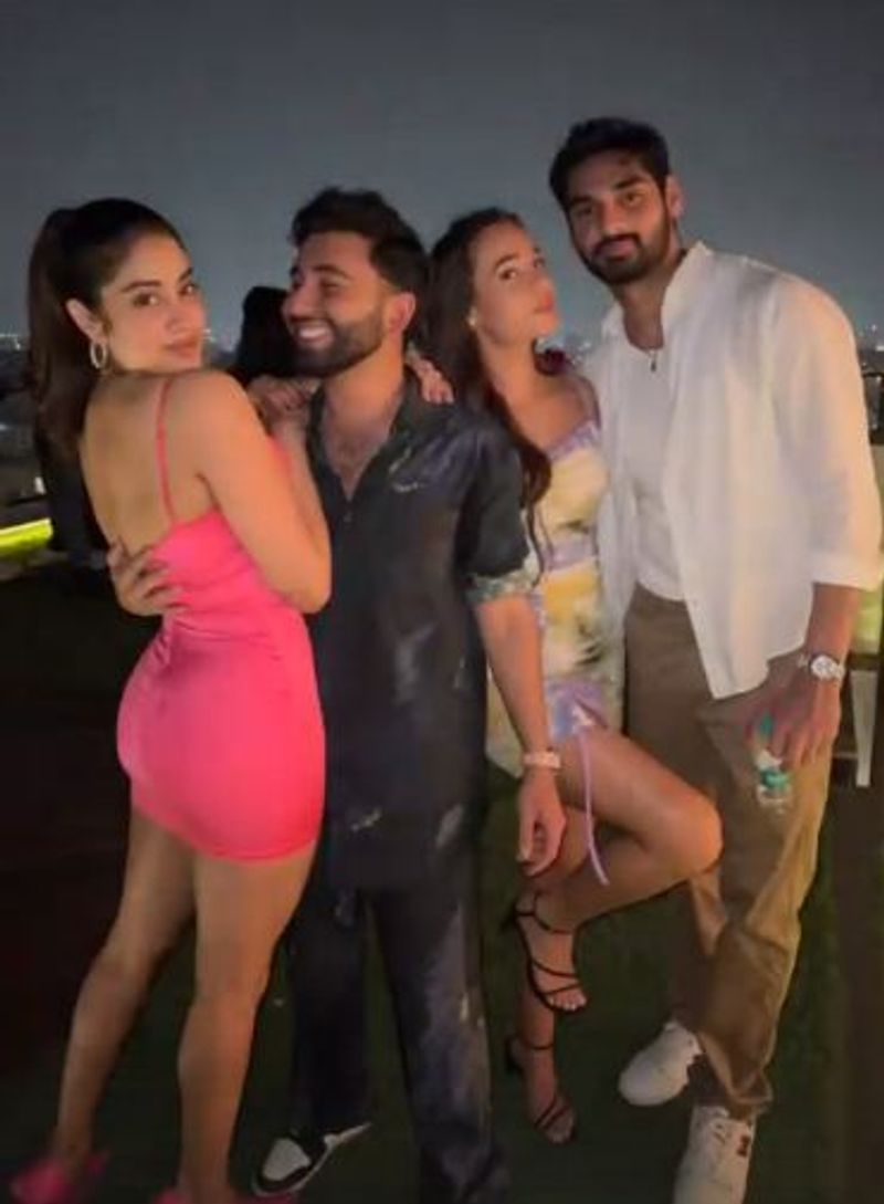 Khushi Kapoor s birthday bash Janhvi Kapoor poses with rumoured ex Akshat Rajan Photos goes Viral BRD