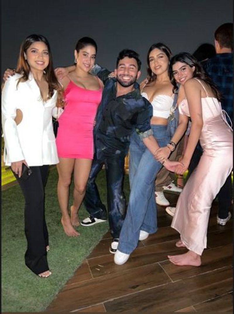 Khushi Kapoor s birthday bash Janhvi Kapoor poses with rumoured ex Akshat Rajan Photos goes Viral BRD