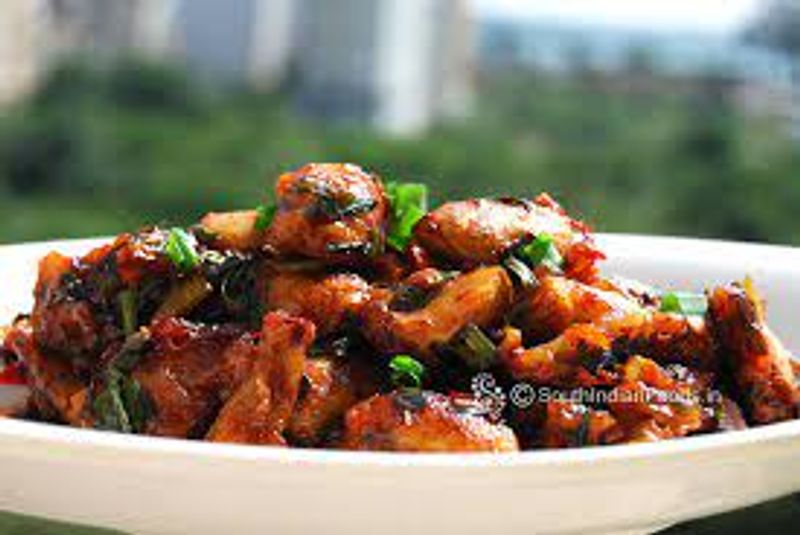 Try this tasty mushroom Manchuria recipe full details are here