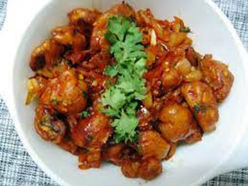 Try this tasty mushroom Manchuria recipe full details are here