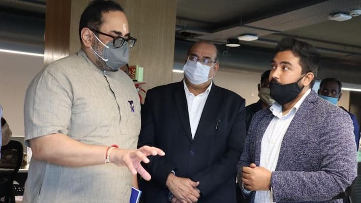 Minister Rajeev Chandrasekhar celebrates Diwali with startups Discusses Deep Tech ecosystem in India ckm Minister Rajeev Chandrasekhar celebrates Diwali with startups Discusses Deep Tech ecosystem in India ckm