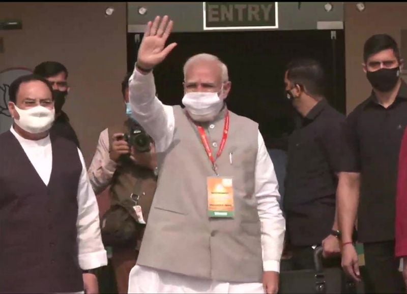 BJP National executive meet:Updates and latest news Photos of PM Modi, JP Nadda, Amit Shah and other leaders DVG
