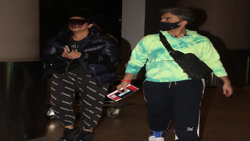 Sunny Leone Huma Qureshi was spotted at the airport