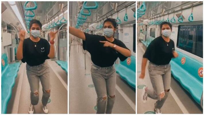 Actress lakshmi menon dace in metro train video goes virla Actress lakshmi menon dace in metro train video goes virla