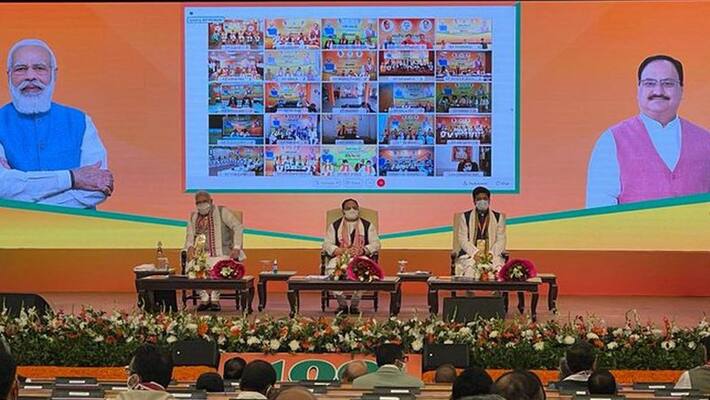 bjp national executive meeting PM Modi praises karyakartas for serving society bjp national executive meeting PM Modi praises karyakartas for serving society
