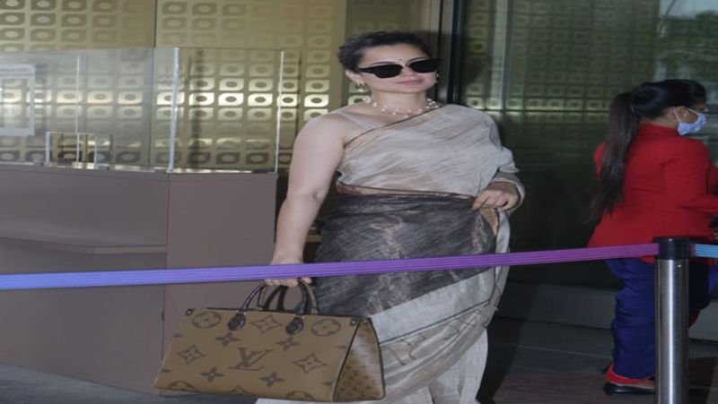 Kangana Ranaut was spotted at the airport in traditional looks
