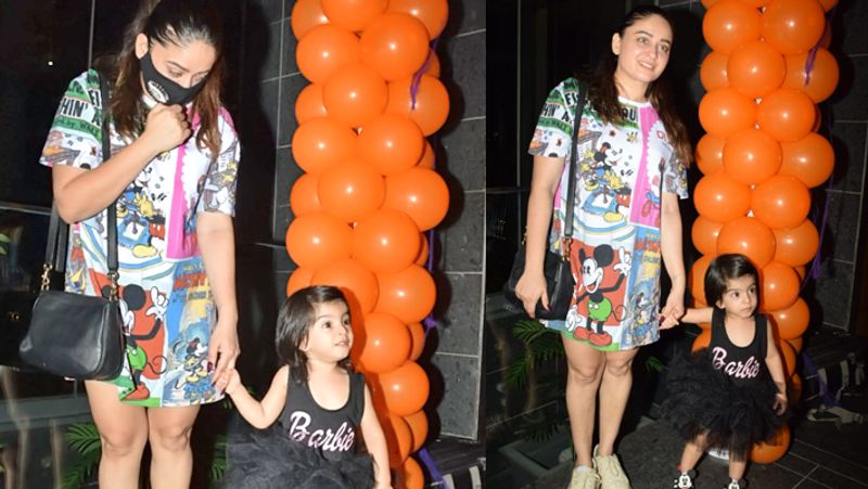 Balika Vadhu actress Mahi Vij Attend Karanvir Bohra Daughters Birthday Party with her Baby Tara kpg