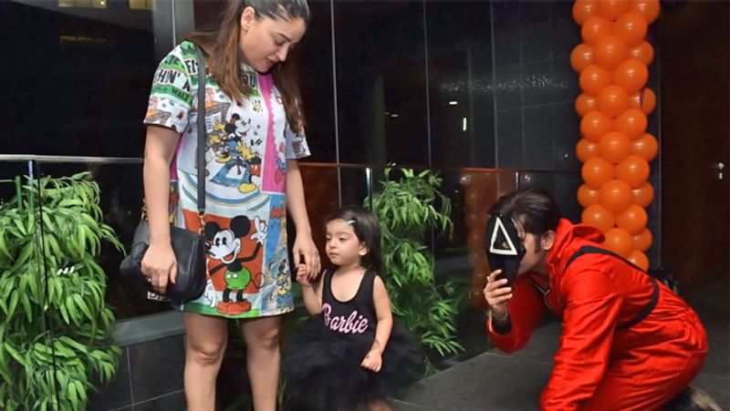 Balika Vadhu actress Mahi Vij Attend Karanvir Bohra Daughters Birthday Party with her Baby Tara kpg