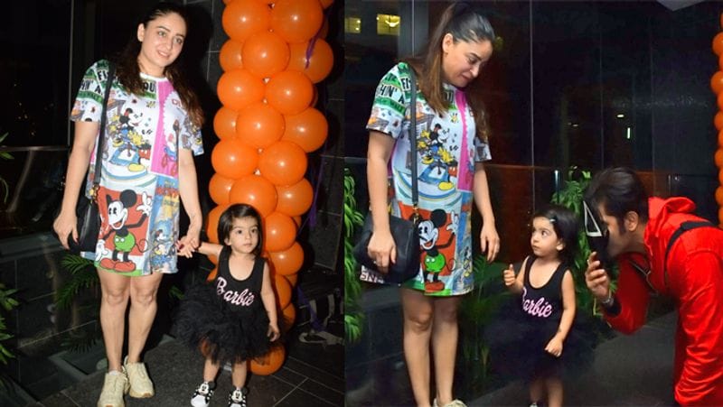 Balika Vadhu actress Mahi Vij Attend Karanvir Bohra Daughters Birthday Party with her Baby Tara kpg