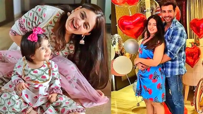 Balika Vadhu actress Mahi Vij Attend Karanvir Bohra Daughters Birthday Party with her Baby Tara kpg