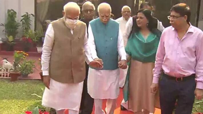 LK Advani Birthday PM Modi reached senior BJP leader to wish him on his 94th Birthday KPA LK Advani Birthday PM Modi reached senior BJP leader to wish him on his 94th Birthday KPA