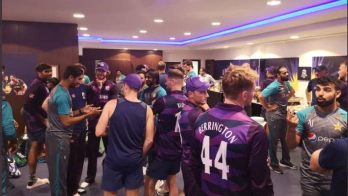 T20 World Cup 2021 Watch Pakistan Scotland players celebrates Haris Rauf birthday T20 World Cup 2021 Watch Pakistan Scotland players celebrates Haris Rauf birthday