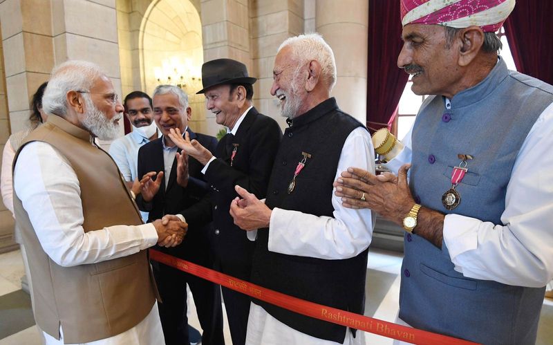 Prime Minister Narendra Modi Meeting Padma Awardees and Their Relatives