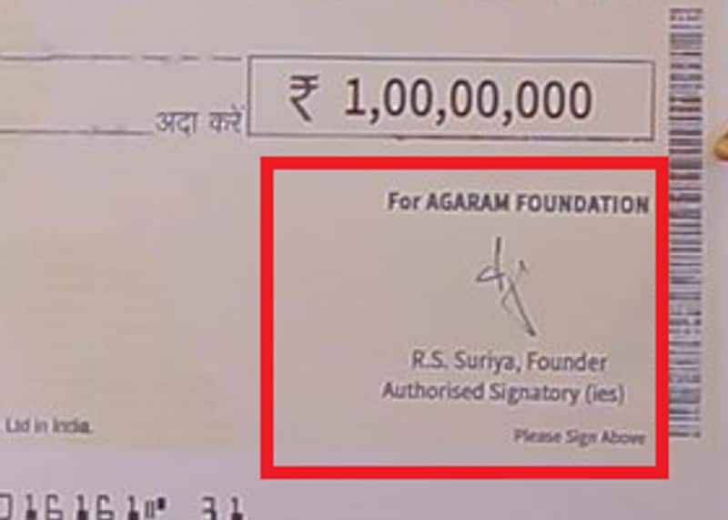 No Irular Foundation ... Dravidatanam in the Rs 1 crore donation given by Surya ..!?