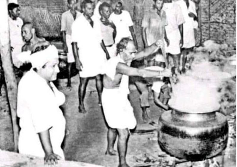Shivaji Ganesan cooked in his house under his supervision during the floods in Chennai in 1960 viral in rare phtos