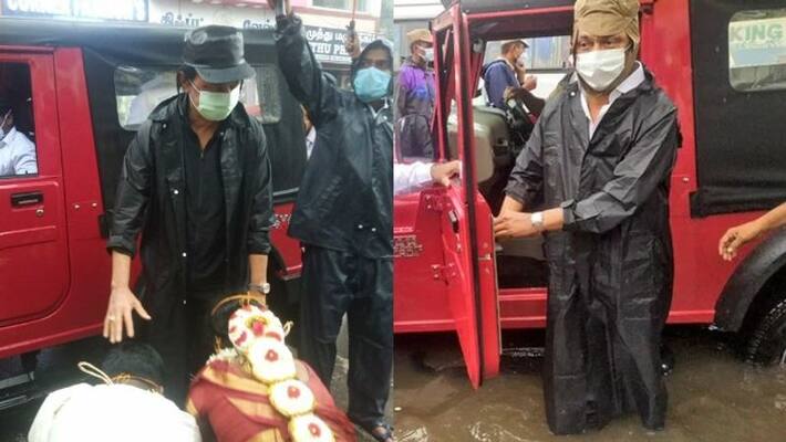 Chief Minister MK Stalin carried out a rescue operation in Chennai also blessed newlyweds couple Chief Minister MK Stalin carried out a rescue operation in Chennai also blessed newlyweds couple