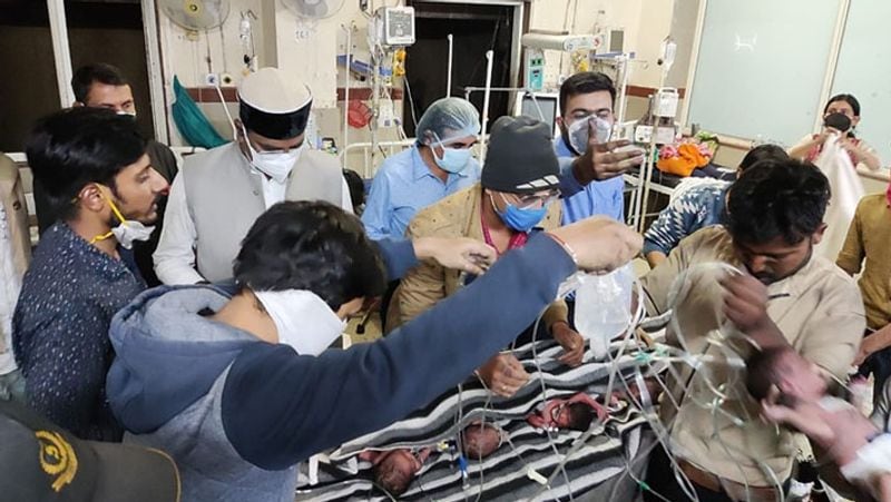 Photos fire at Kamla Nehru Children Hospital in Bhopal families of children seen in sorrow and anger UDT