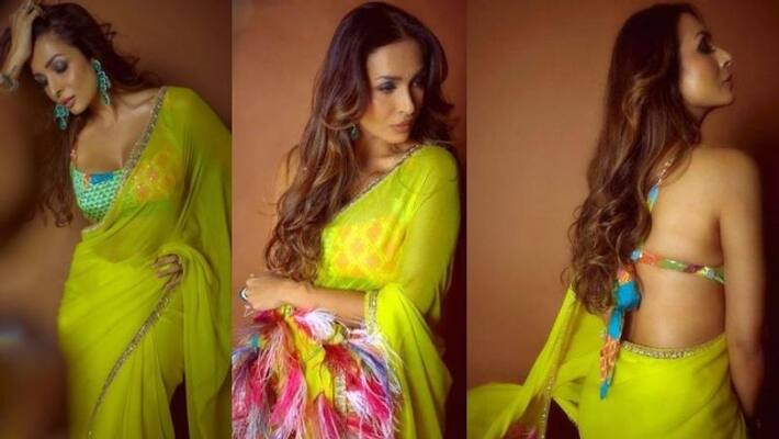malaika arora in green saree by manish malhotra malaika arora in green saree by manish malhotra