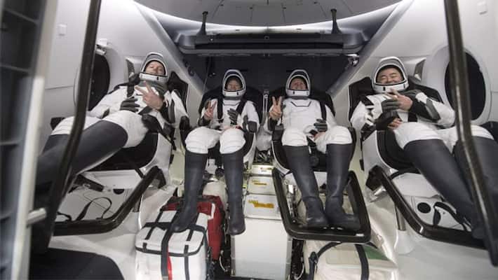 NASA , Crew 2, Four astronauts returned from the completing a space mission of 199 days KPA NASA , Crew 2, Four astronauts returned from the completing a space mission of 199 days KPA