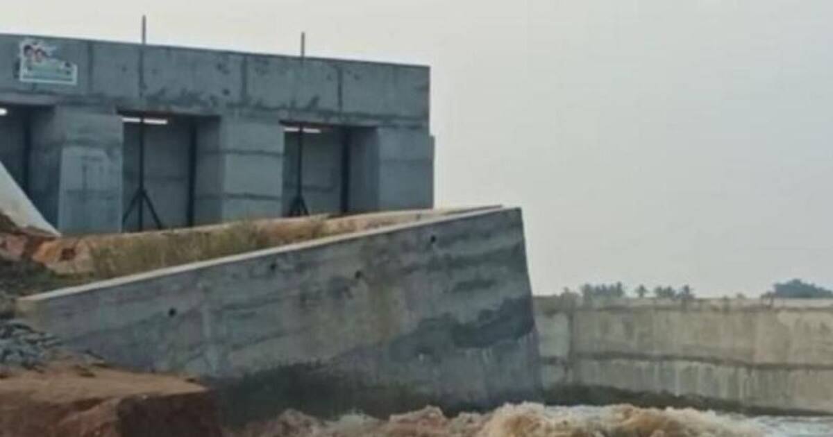 மீண்டும் உடைந்த தளவானூர் தடுப்பணை... 13 மாதங்களில் இரண்டாவது முறை.. அதிமுக ஆட்சியின் அவலம்...