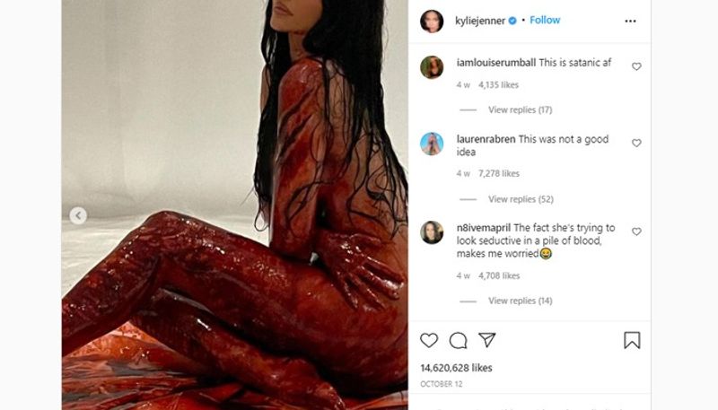 Kylie Jenner gets trolled for her Nude Bloody Picture mah