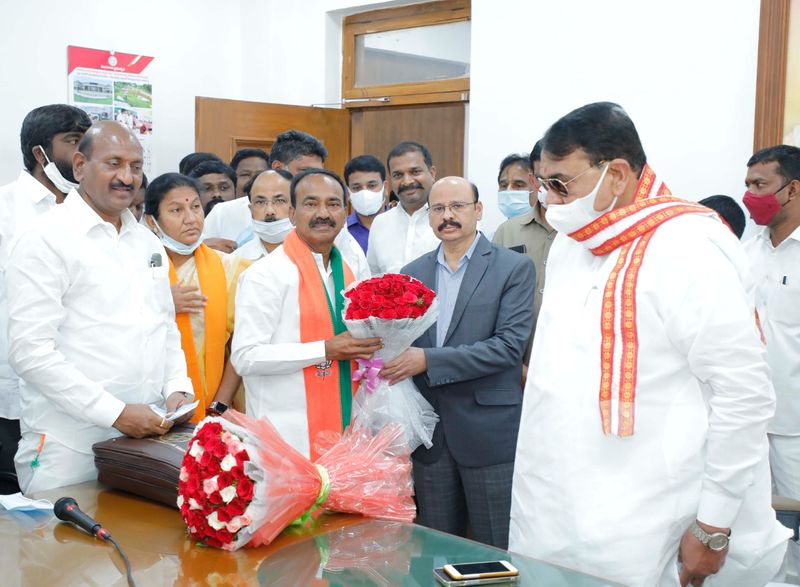 huzurabad bypoll... eatala rajender takes oath mla telangana assembly