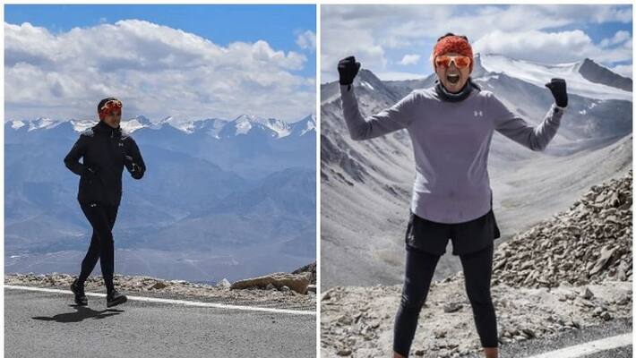 sufiya khan first female runner run from Manali to Leh sufiya khan first female runner run from Manali to Leh
