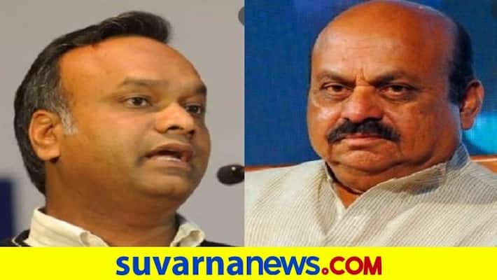 Congress MLA Priyank Kharge Asks five questions to CM Bommai about Bitcoin Scam rbj Congress MLA Priyank Kharge Asks five questions to CM Bommai about Bitcoin Scam rbj