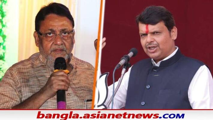 Nawab Malik says Riaz Bhati close to Dawood Ibrahim, has a relationship with Devendra Fadnavis bsm Nawab Malik says Riaz Bhati close to Dawood Ibrahim, has a relationship with Devendra Fadnavis bsm