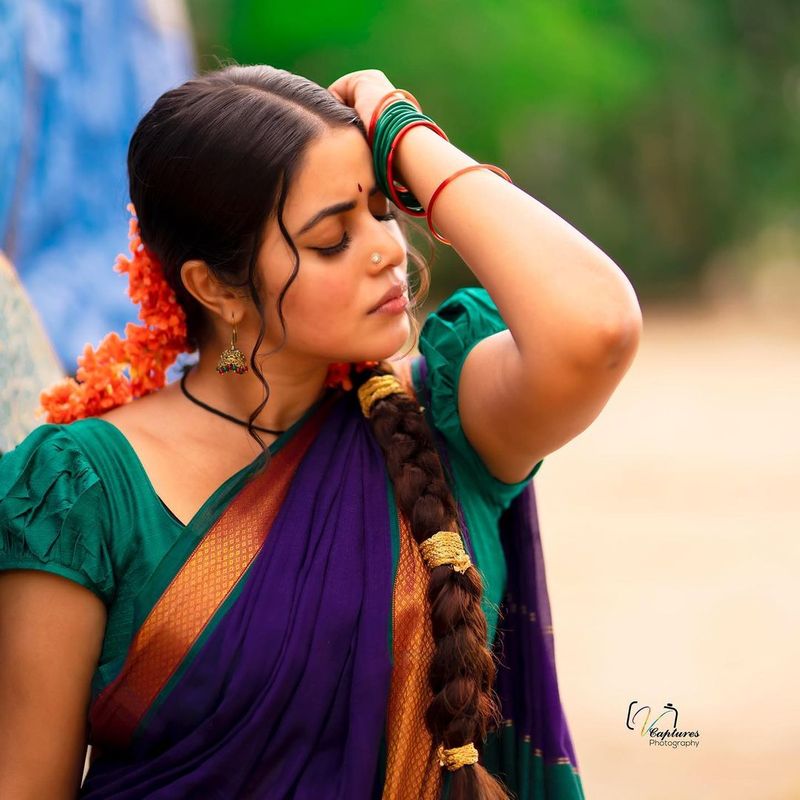 poorna vintage look hot photos stunning poses mind blowing