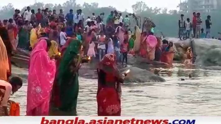 Chhath Puja has been completed in Purulia following the rules of Covid rules on Thursday RTB Chhath Puja has been completed in Purulia following the rules of Covid rules on Thursday RTB