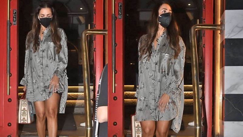 Malaika Arora Spotted with Bold Dress in Tori Restaurant at Bandra kpg