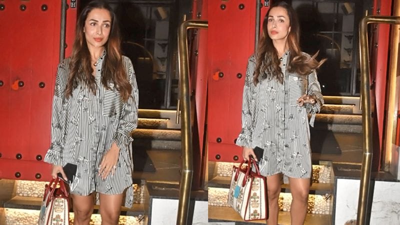 Malaika Arora Spotted with Bold Dress in Tori Restaurant at Bandra kpg
