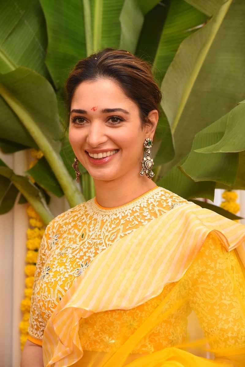 Tamannaah at Chiranjeevi Bhola Shankar movie launch